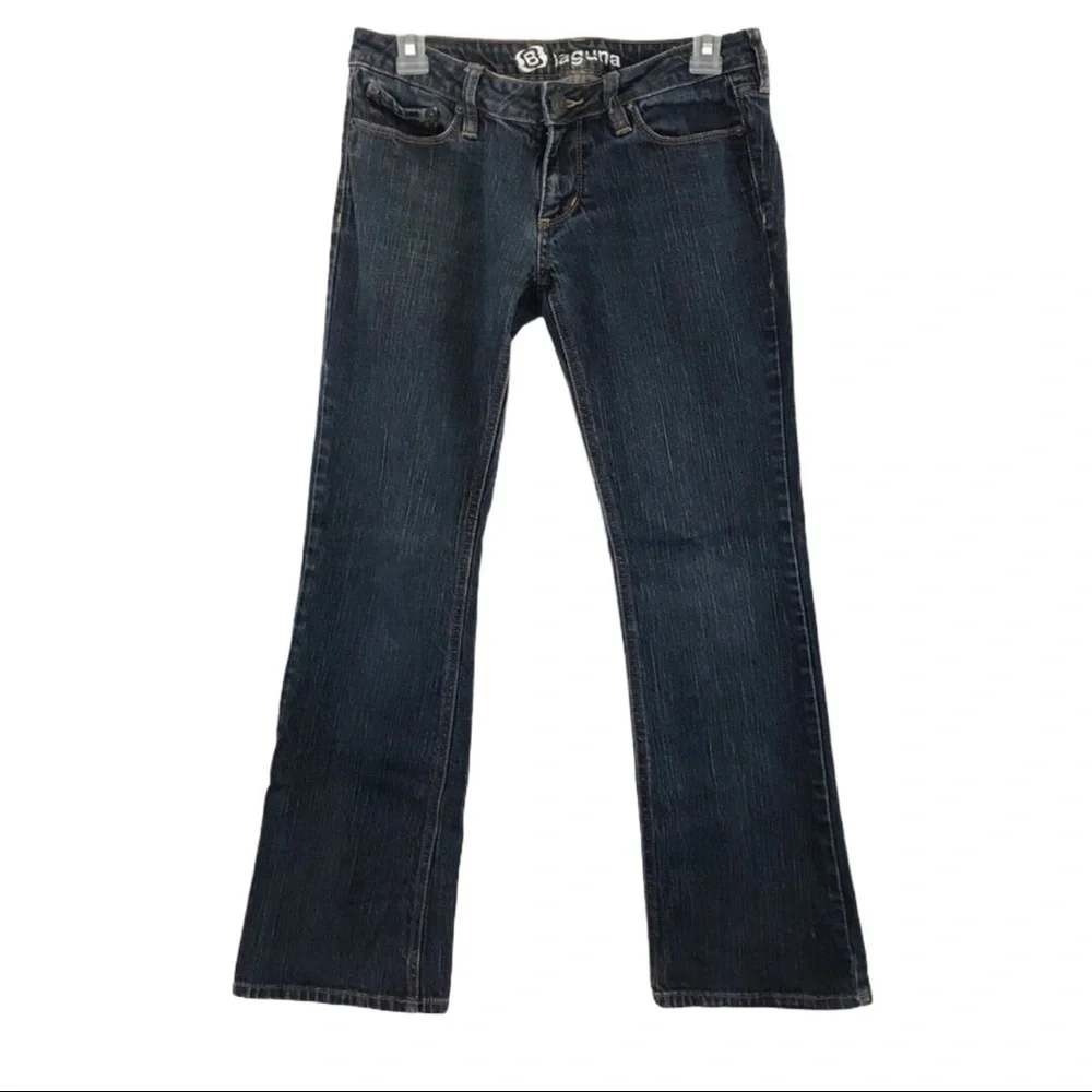 Bullhead Laguna Bootcut Jeans Dark Wash Size 5 Short Womens Y2K Low Rise Denim
